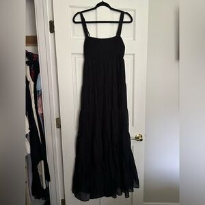 Abercrombie Tiered Ruched Babydoll Maxi Dress